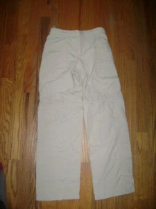 COLUMBIA BOYS ZIP OFF PANTS SHORTS size M 10 / 12 BEIGE HIKING FISHING SPORT - Picture 1 of 5