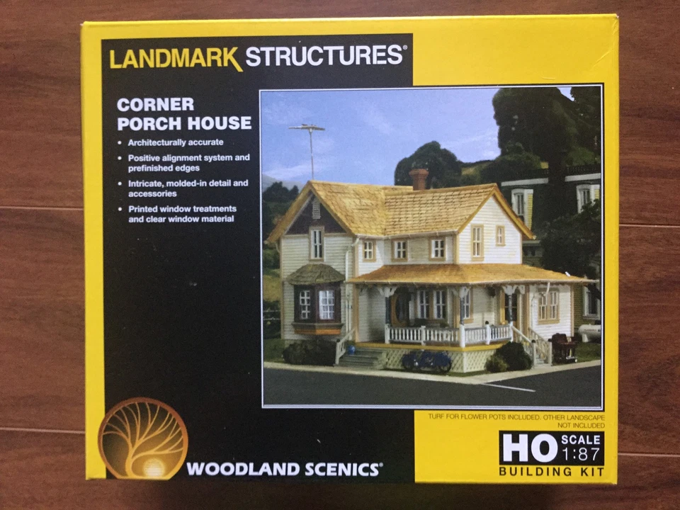 Woodland Scenics 1/87 HO Scale Corner Porch House Item # PF 5196 Factory