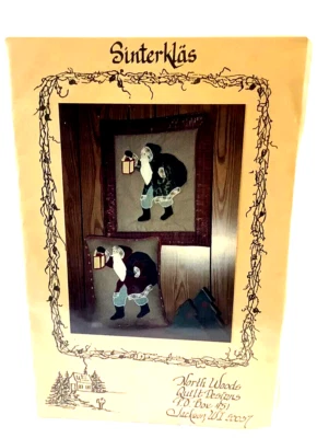 Sinterklas Santa Clause Folk Art Wall Quilt Hanging And Pillow Pattern 31 - Image 1 of 3