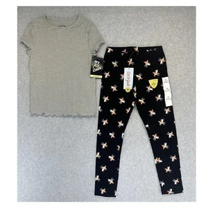 Cat & Jack Art Class Girls Outfit Leggings T-Shirt Set Ruffle Cap Sleeve Size S - Picture 1 of 12