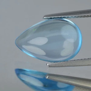 Impresionante gema de colección cabujón pera larga topacio azul cielo natural de 9,63 quilates - Imagen 1 de 5