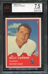 1963 Fleer #37 Billy Cannon BVG 7.5 Houston Oilers LSU Heisman winner - Picture 1 of 1
