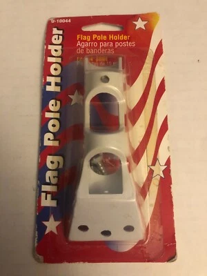 Prime-Line U-10044 3/4 In. White Aluminum Flagpole Bracket - Image 1 of 2