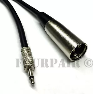 Cavo audio microfono schermato spina mono 10 piedi XLR 3 pin maschio a 3,5 mm 1/8" - Foto 1 di 1