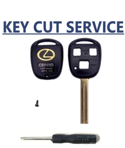 SERVICIO DE CORTE DE LLAVES + Estuche de llaves remoto Carcasa de hoja larga de 3 botones para Lexus + SD - Imagen 1 de 7
