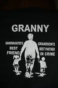 GRANNY- ..BEST FRIEND.. BEST PARTNER IN CRIME Langarmshirt, 2XL in schwarz - Bild 1 von 6