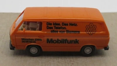 WIKING HO 1/87 VW KOMBI TRASPORTATORE T3 MOBILFUNK MÜNCHEN TELEFONIA MOBILE - Immagine 1 di 4