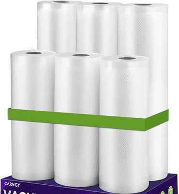 EASYLIFE HOME Vacuum Sealer Rolls for Food Saver Storage, 6 Pack 3-8x20ft & 3-11x20ft BPA Free