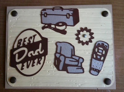 Caja de herramientas remota hecha a mano para tarjeta del día del padre Best Dad Ever Chair Foto 1 de 3