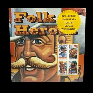 Folk Heros - USPS 1996 Commemorative Stamps - 4 American Folk Heros & CD Sealed - Picture 1 of 2