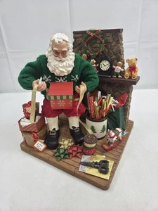 Kirkland Signature Fabric Mache Santa Workshop Handcrafted Vintage 1999 Figure - Picture 1 of 18