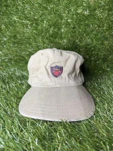 Vintage Polo Ralph Lauren Mütze Schottenkaro Schild khaki hellbraun Baseballkappe USA Y2K - Bild 1 von 9