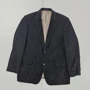 HUGO BOSS Blazer 50 Black Mens Corduroy 100% Cotton - Picture 1 of 14