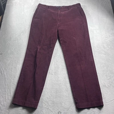 Brooks Brothers 346 Clark Corduroy Pants Mens Size 38x32 Cotton Maroon Red - Image 1 of 4