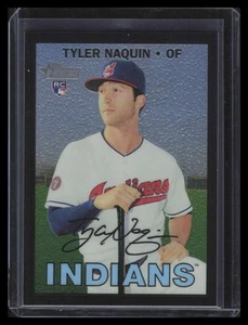 2016 Topps Heritage Chrome Black Refractor thc714 Tyler Naquin Rookie 42/67 - Picture 1 of 2