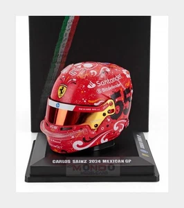 1:5 LOOKSMART Bell Helmet Casco F1 Carlos Sainz #55 Win.Mexico Gp 2024 LSHEL007 - Picture 1 of 2