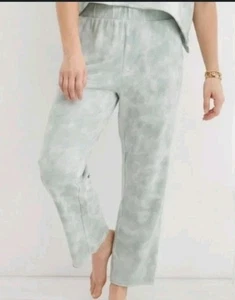 Aerie Elastic Waist Straight Tie Dye Army Green Sweatpants Size M NWT - Picture 1 of 6