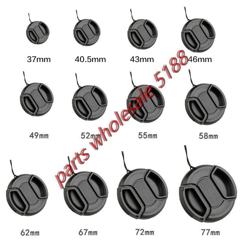 37～95mm Front Lens Cap Cover Center Pinch Snap On For Nikon Sony Pentax 1PCS - Image 1 of 4
