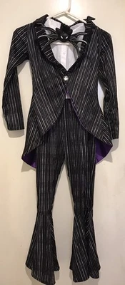 Nightmare Before Christmas Jack GIRLS MEDIUM Halloween Costume  Bell Bottoms - Image 1 of 4