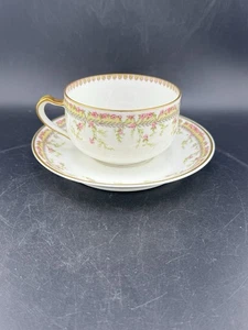 Vintage Haviland & Co Limoges France Bone China Tea Cup and Saucer Beautiful! - Picture 1 of 10