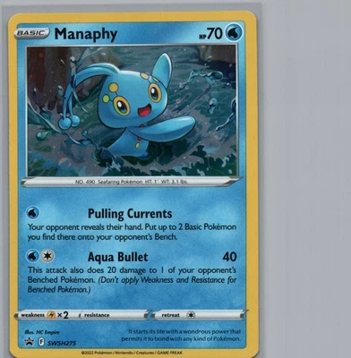 Manaphy | SWSH275 Promo Cosmos Holo | SWSH: Sword & Shield Promo Cards | LP - Image 1 of 2