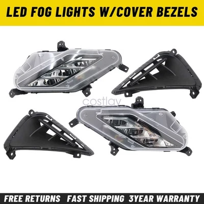 For 2022-2023 Kia Forte Front LED Fog Lamp Set with Bezels Left and Right - Изображение 1 из 4