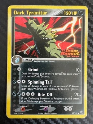 Pokemon TCG Dark Tyranitar Reverse Holo 19/109 EX Team Rocket Returns HP - Image 1 of 2