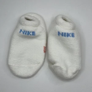 Vintage Nike Socken 1980er Acrylmischung niedrig geschnitten babyblau Logo weiß 9-11 7-9 - Bild 1 von 7