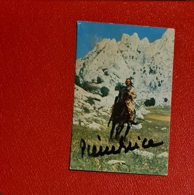 Pierre Brice Kleine Karte 8,5 X 5,5 Winnetou Autogramm Original Signiert - Bild 1 von 2