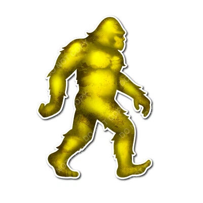 Sasquatch Yeti Bigfoot Decal Sticker for Car Truck Window Bumper American Flag - Image 1 of 4