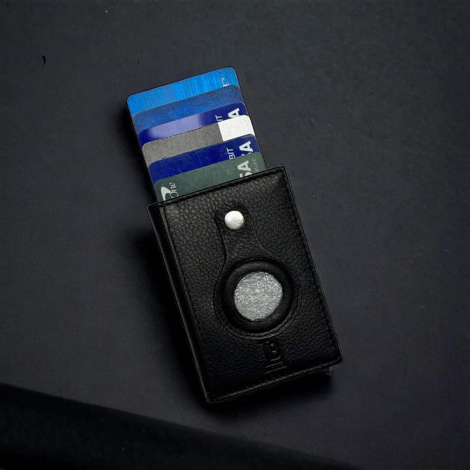Smart Wallet, Herren Geldbörse für AirTag Smart Slim Wallet RFID Schutz Kohlefaser - Bild 1 von 4