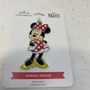MINNIE MOUSE Hallmark 2021 Disney 3" Flat Metal Enamel Coated Tree Ornament NEW - Picture 1 of 2