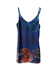 Blusa Camisa sin mangas CAbi #3434 Artista Cami Floral Cuello en V Púrpura Rojo Azul Talla XS - Imagen 1 de 9