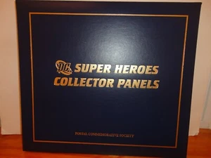DC SUPER HEROES COMPLETE 20 PANEL 22K STAMP COLLECTION +ALBUM NM SUPERMAN BATMAN - Picture 1 of 12