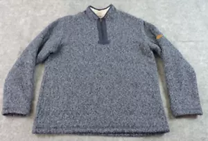 Maglione pullover Orvis uomo grande Brighton foderato sherpa maglione 1/4 zip finto collo - Foto 1 di 14