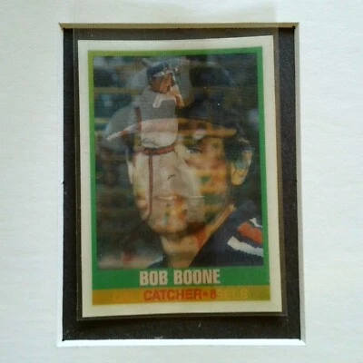 #40 Bob Boone 1989 Sportflics Base Card California Angels - Image 1 of 2