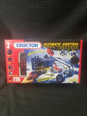 Erector Set Moon Trekkers Vintage Toy RC #9515 Motor Sound Light 296 Parts NOB - Image 1 of 4