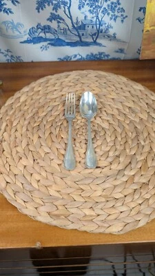 Paar Di Forchetta E Cucchiaio Da Dessert/Antipasto Di Christofle Modello Albi - Immagine 1 di 4