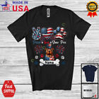 Custom Name Peace Love Shar Peis 4Th Of July American Flag Patriotic T Shirt