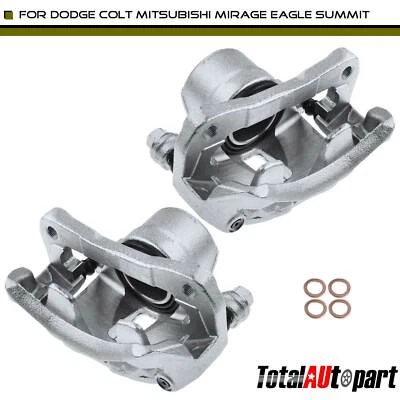 2x Pinça de Freio com Suporte para Dodge Colt Mitsubishi Mirage Frente Esquerda e Direita - Imagem 1 de 4