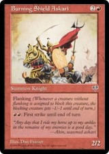 BURNING SHIELD ASKARI ~mtg NM Mirage Common x1