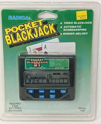 Radica Play Pocket Blackjack 21 Model 1350 Electronic Game NEW FACTORY SEALED - Image 1 of 4