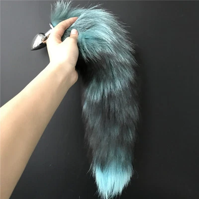 Real Fox Fur Tail Fox Tail Funny Toy Adult Games Cosplay Gift - Image 1 of 4