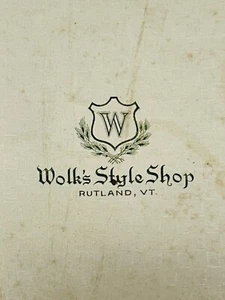 Vintage Wolk’s Style Shop Department Store Gift Box Rutland Vermont - Picture 1 of 7