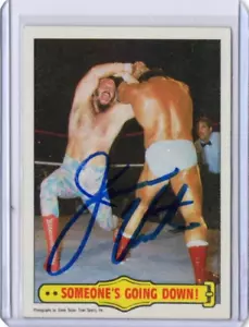 Carta JESSE VENTURA WWF 1985 Topps autografata firmata #39 - Foto 1 di 2