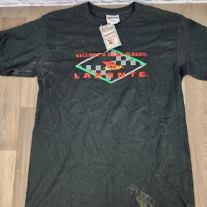 Chase Authentics VTG 90s Labonte Kellogg's Racing #5 Embroidered L Black T-Shirt - Picture 1 of 12