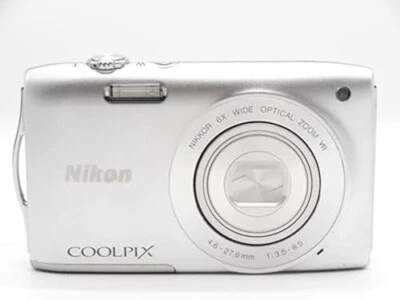 Excellent Nikon COOLPIX S3300 Silver 6x Zoom 16.0MP Digital Camera From Japan - Image 1 of 4