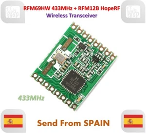 RFM69HW 433Mhz + RFM12B HopeRF Wireless Transceiver RFM69HW-433S2 - Imagen 1 de 6