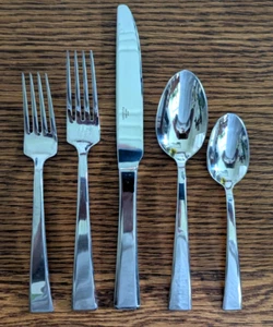Mikasa KIRKLAND Edelstahl glänzend Silberbesteck Salat & Tafelgabel, TLP & LEL, Messer - Bild 1 von 9