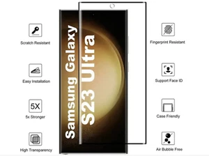 Für Samsung S23 S22 Ultra Gorilla Displayschutzfolie kein Loch Fingerabdruck entsperren - Bild 1 von 5